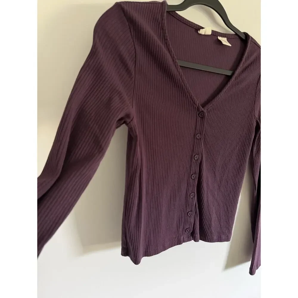 $35 Levi’s Muse Long Sleeve Cardigan Tee - Purple - Small - Picture 6 of 9